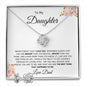 To my Daughter Love Dad Love Knot Necklace