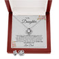 To my Daughter Love Dad Love Knot Necklace