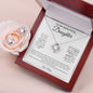 To My Beautiful Daughter Love Knot Necklace