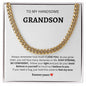 To My Grandson Cuban Link Chain