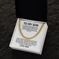 To My Son Cuban Link Chain