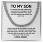 To My Son Cuban Link Chain