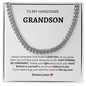 To My Grandson Cuban Link Chain