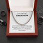 To My Grandson Cuban Link Chain