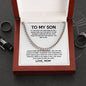 To My Son Cuban Link Chain
