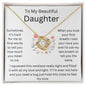 To My Beautiful Daughter Hearts - Love knot Necklace