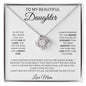 To My Daughter Love Knot Necklace