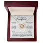 To My Beautiful Daughter Hearts - Love knot Necklace