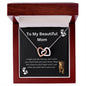 To My Beautiful Mom (baby) - Lion Collection Heart Necklace