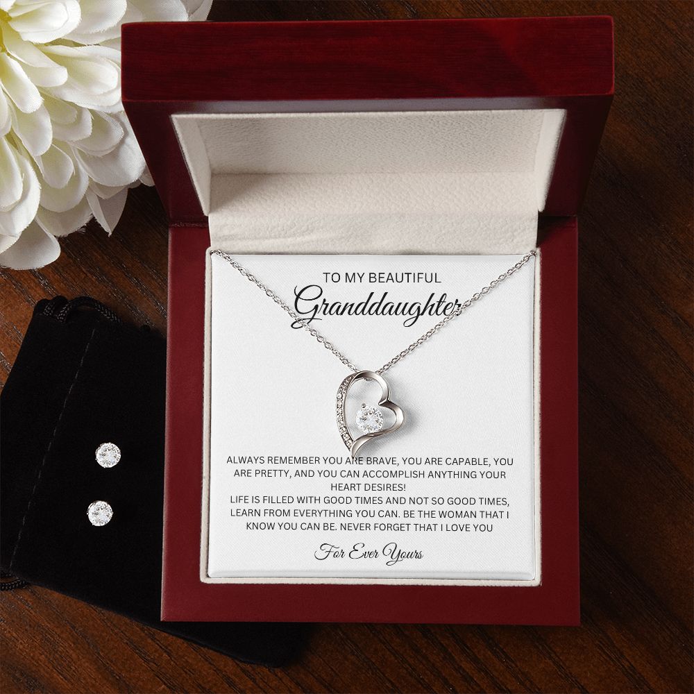 To My Granddaughter forever Love necklace