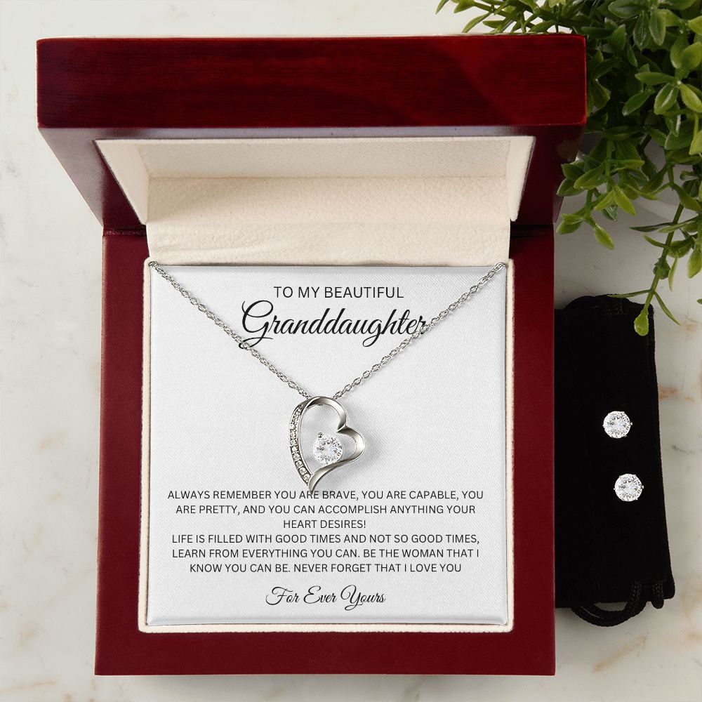 To My Granddaughter forever Love necklace