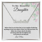 To My Beautiful Daughter Name Necklace- Mom