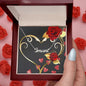 Heart & Roses Name Necklace