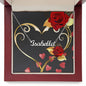 Heart & Roses Name Necklace