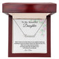 To My Beautiful Daughter Name Necklace- Mom