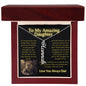 To My Beautiful Daughter - Lion Collection Vertical Name Necklace