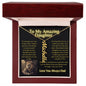 To My Beautiful Daughter - Lion Collection Vertical Name Necklace