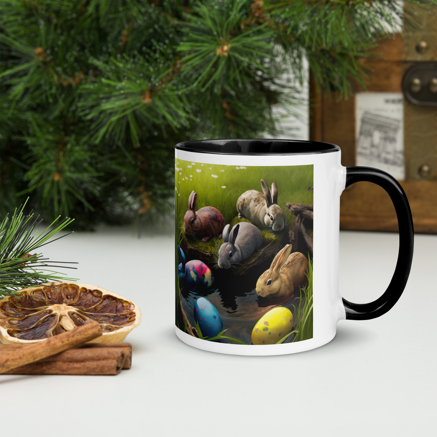 Eggs- Cavator Easter Mug with Color Inside