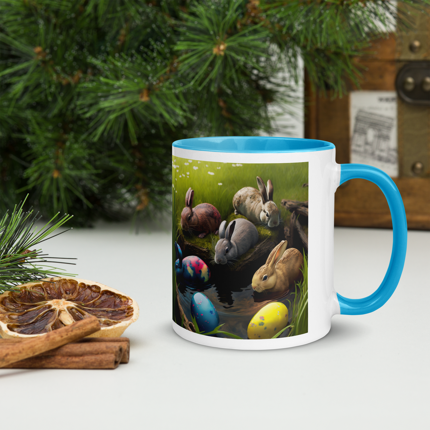 Eggs- Cavator Easter Mug with Color Inside