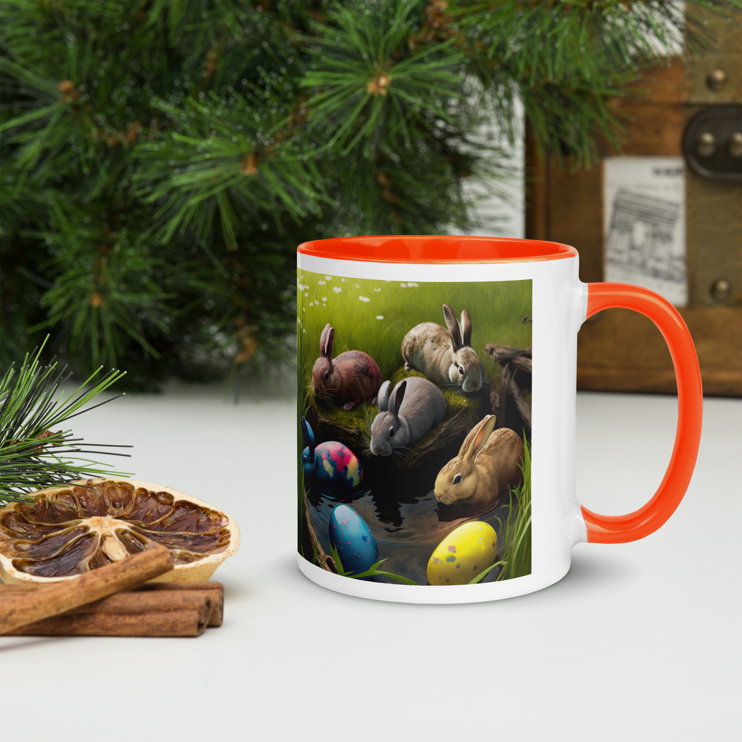 Eggs- Cavator Easter Mug with Color Inside