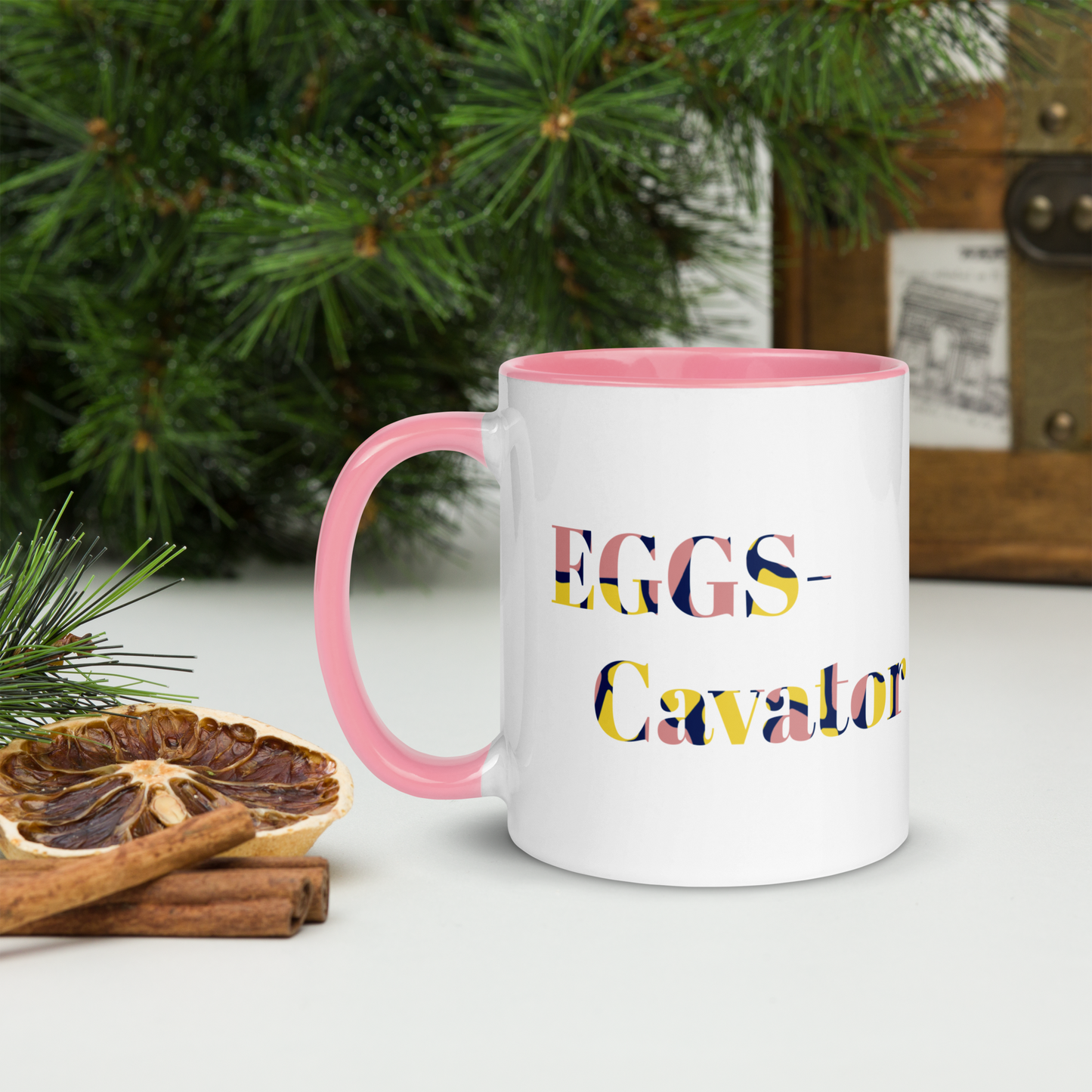 Eggs- Cavator Easter Mug with Color Inside