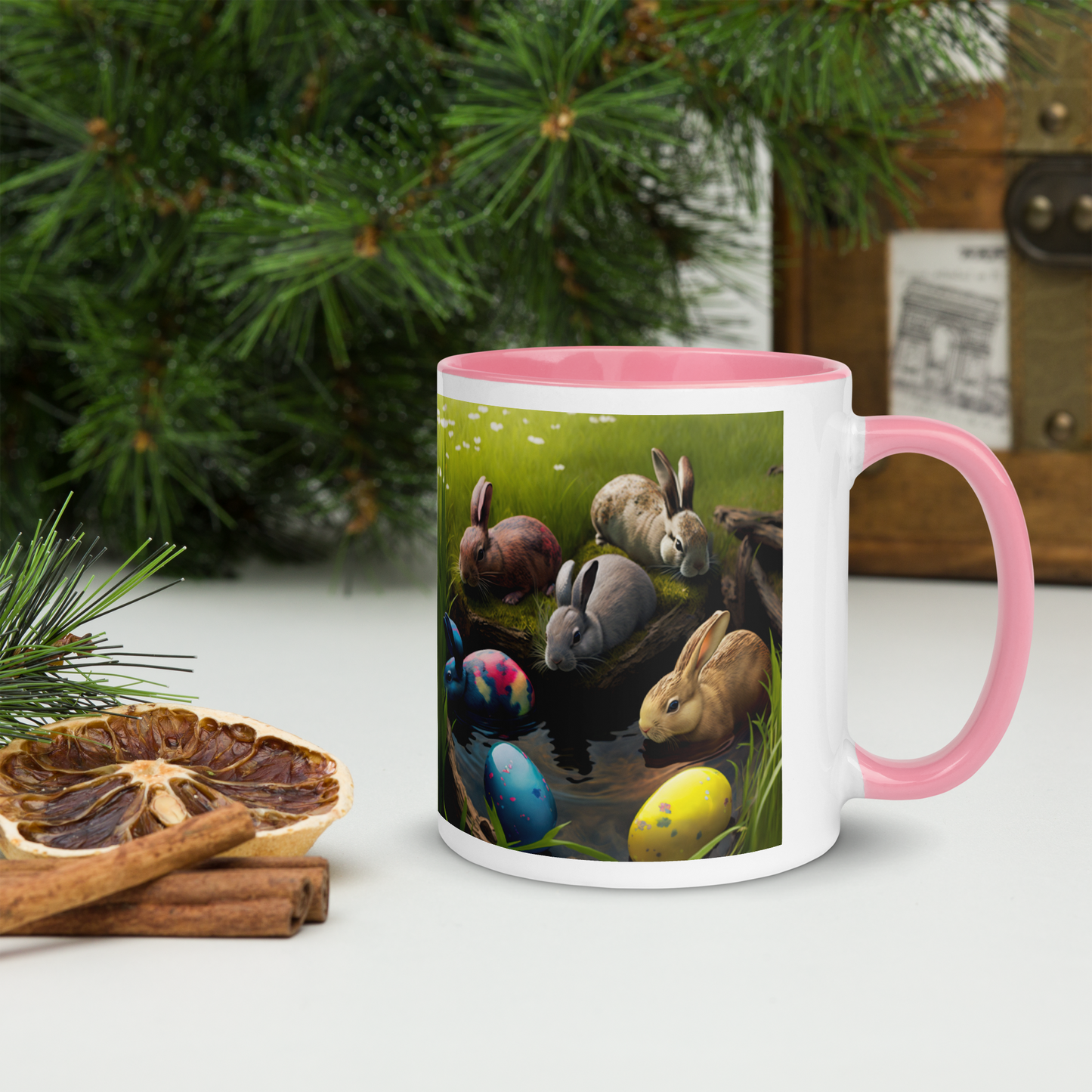 Eggs- Cavator Easter Mug with Color Inside