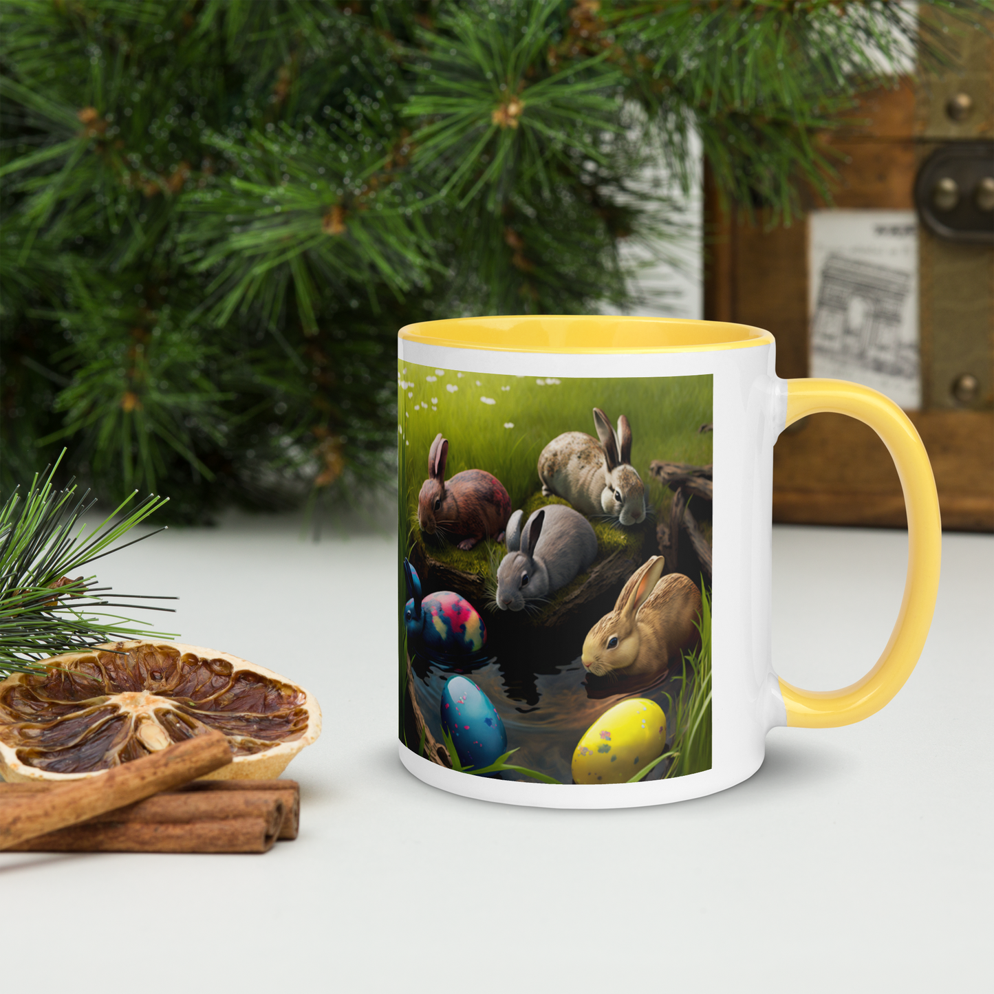 Eggs- Cavator Easter Mug with Color Inside