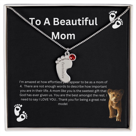 To A Beautiful Mom Baby Baby feet