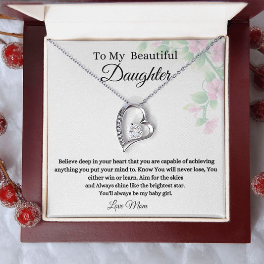 To My Daughter Forever Love Neckless