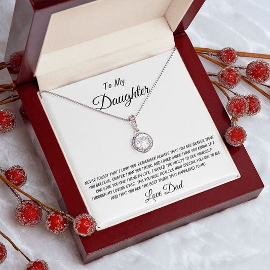 To My Daughter- Dad. Eternal Hope Necklace