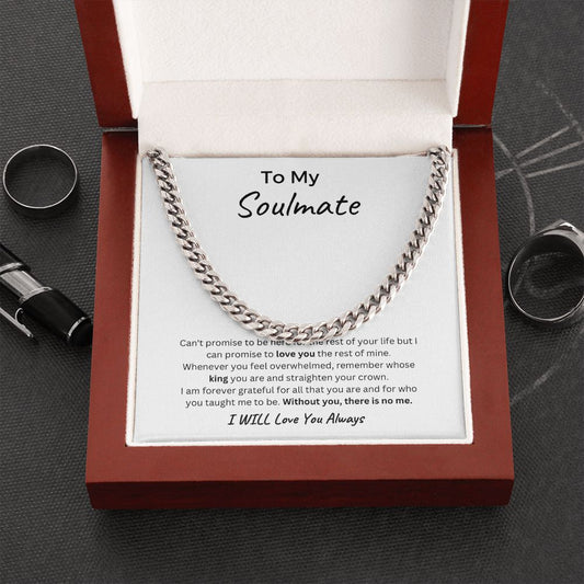 To My Soulmate Cuban Link Chain