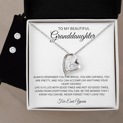 To My Granddaughter forever Love necklace