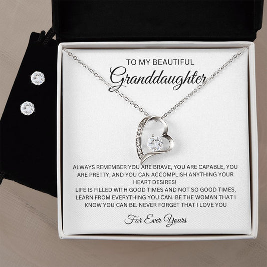 To My Granddaughter forever Love necklace