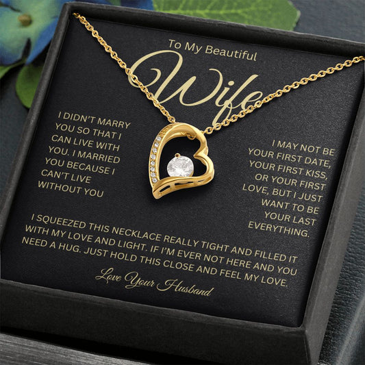 To My Beautiful Wife- Husband (Gold)