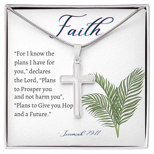 Faith Jeremiah 29:11 - Cross Necklace